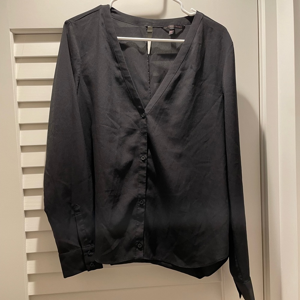 Long Sleeve Blouse in Black